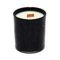 Wholesale Empty Luxury Matte Black Frosted Glass Candle Jar with Lid